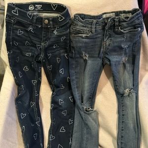Girls 2 pair jeans 6x/7 in size
